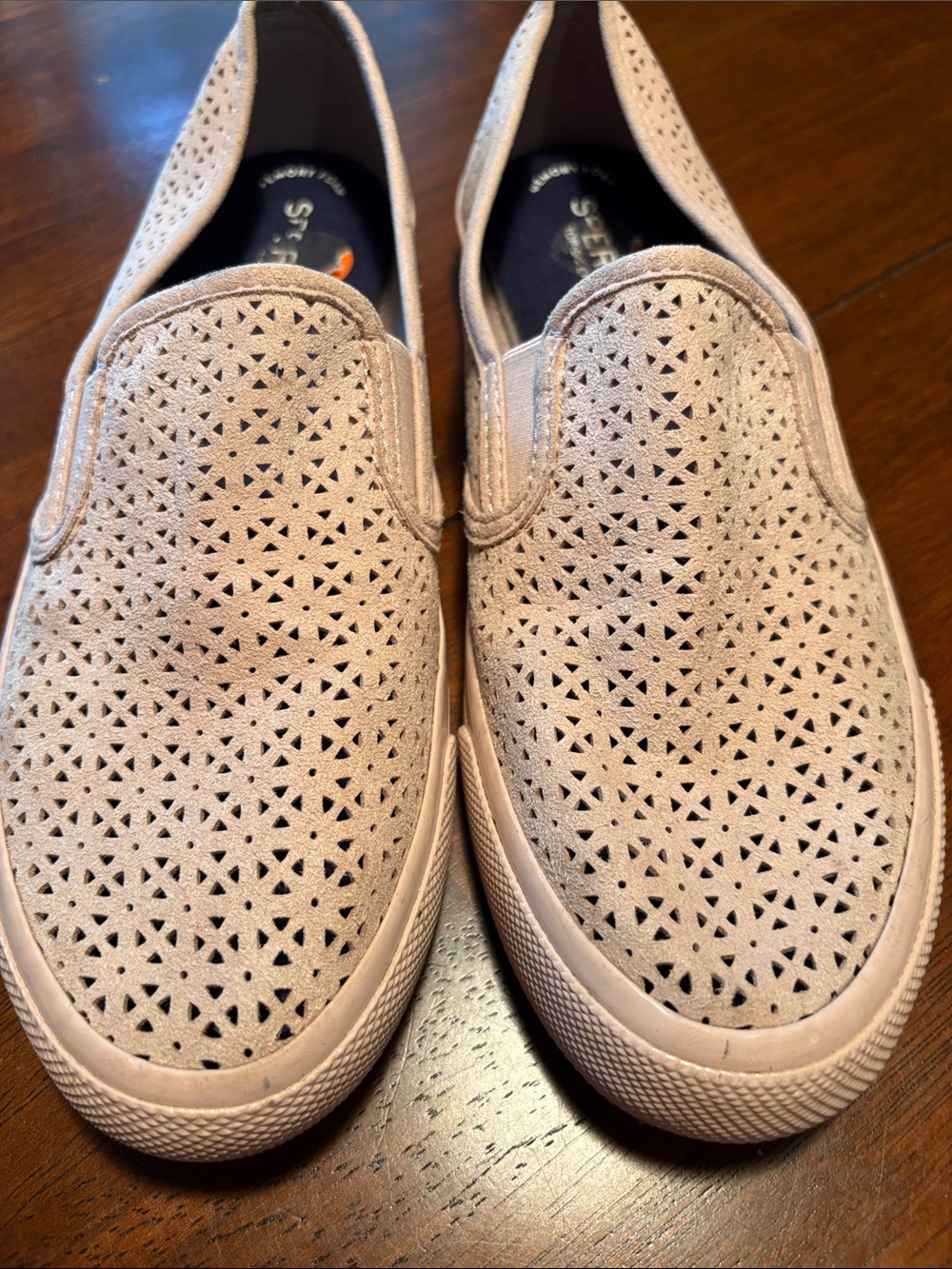 Sperry Women’s Perforated Slip-On Loafers - Light pink